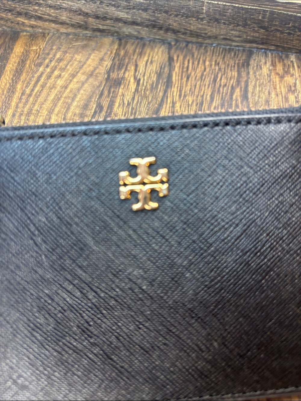 Tory Burch Black Saffiano Wallet with Gold Hardware - Picture 3 of 8